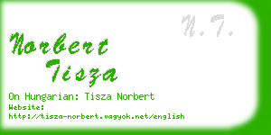 norbert tisza business card
